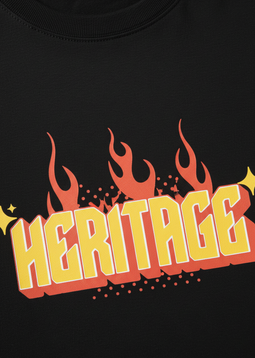 Heritage Theyyam oversized tshirt flat lay