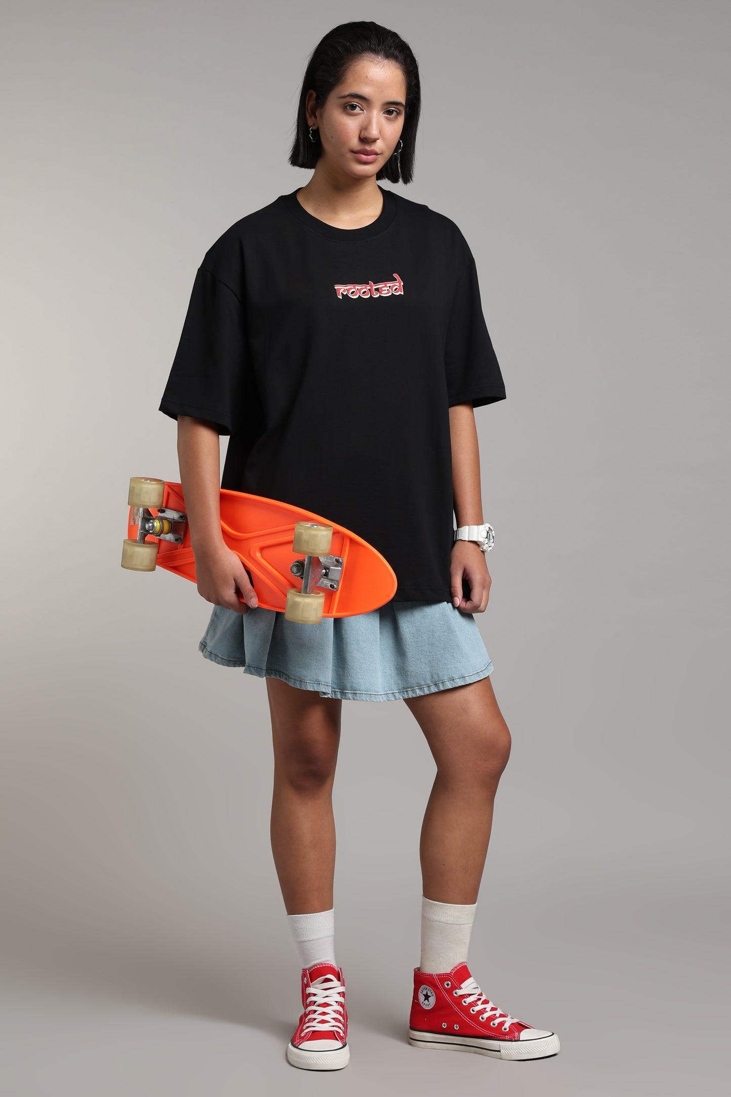 Rooted Oversized T-Shirt Kathakali — worn front